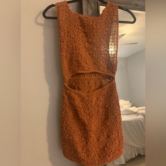 Free People Scarlett Mini Dress in color Sienna - Picture 6 of 8